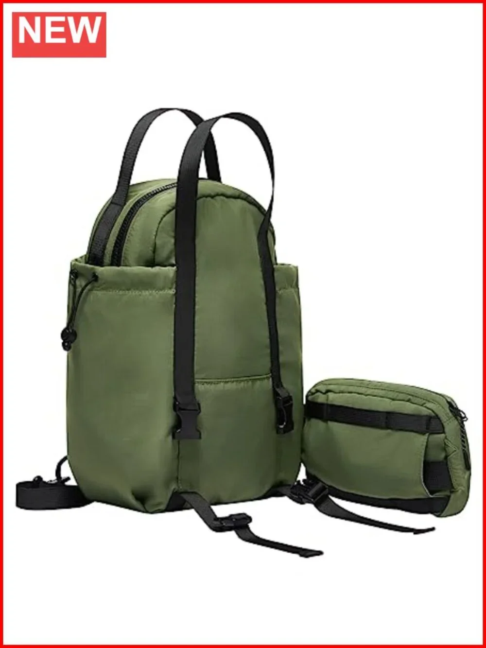 Waterproof Convertible Mini Backpack Detachable Sling Crossbody Bag Hiking